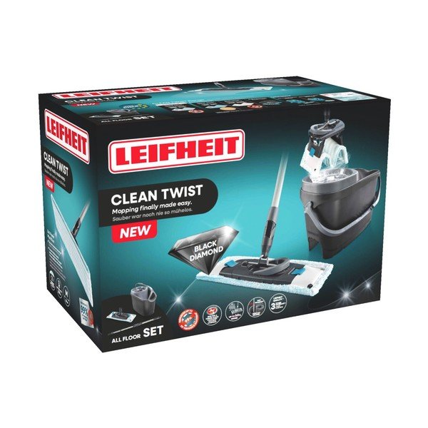 Mop con secchio con panno a rotante Clean Twist M Ergo Black – LEIFHEIT-image-3