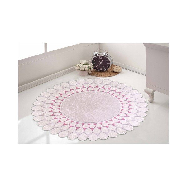 Tappeto Zinno , ⌀ 80 cm Pembe - Vitaus-image-1