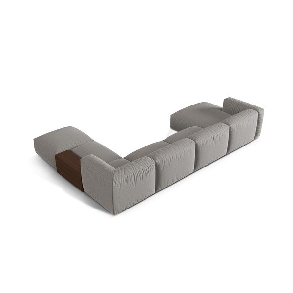 Divano angolare componibile grigio chiaro (angolo destro/U) Martina - Micadoni Home-image-2