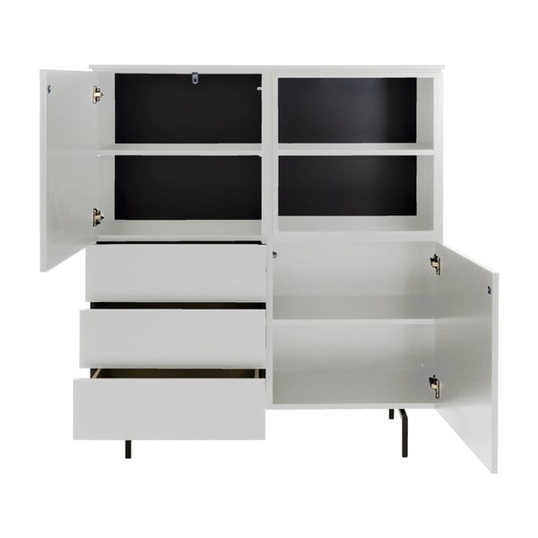 Cassettiera alta bianca 120x133 cm Plain - Tenzo-image-2