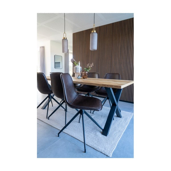 Sedie da pranzo marroni in un set di 2 Monaco - House Nordic-image-4