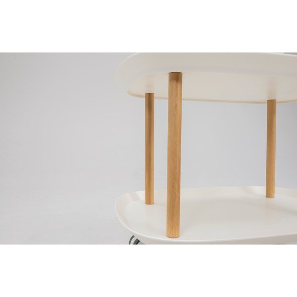Carrello di servizio bianco su ruote Wagon Beech - Tenzo-image-3