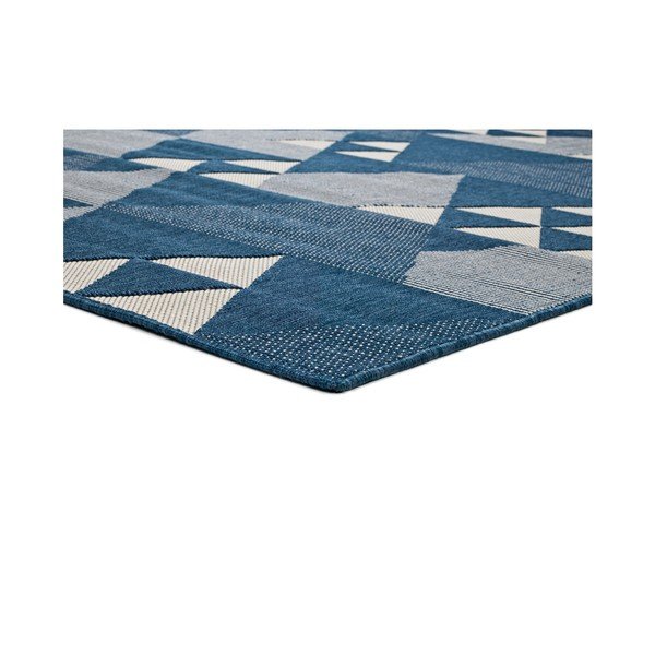 Tappeto blu per esterni Triangoli, 140 x 200 cm Clhoe - Universal-image-1