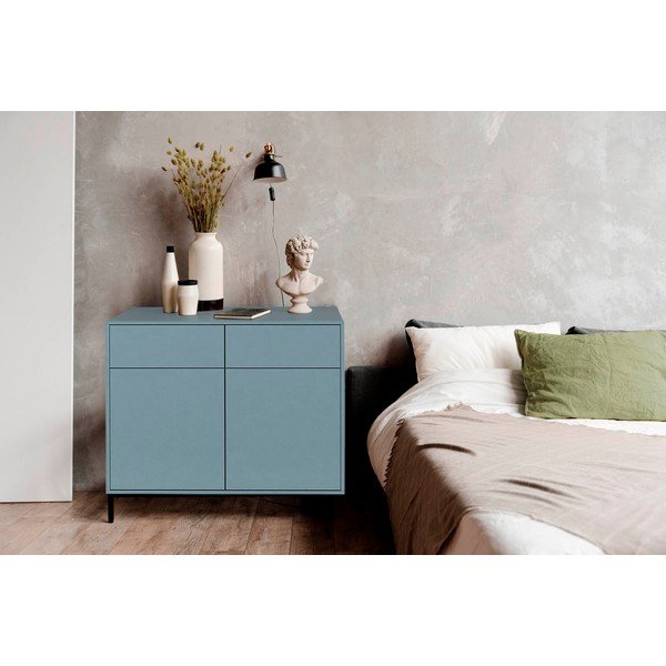 Cassettiera bassa blu chiaro 90x84 cm Wilson - Really Nice Things-image-1