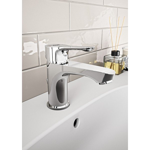 Rubinetto per lavabo argentato effetto lucido Alpha - Ideal Standard-image-2