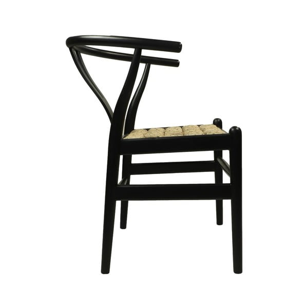 Sedia da pranzo in mogano nero Wishbone - HSM collection-image-4