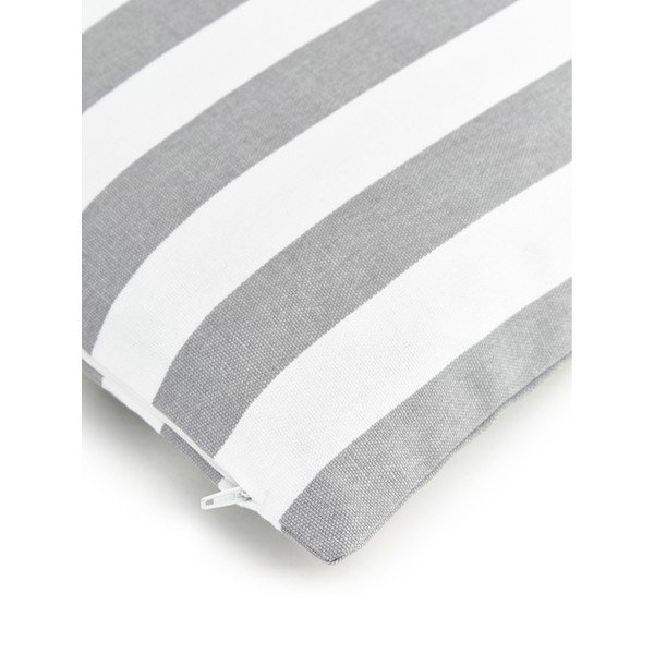 Federa decorativa in cotone bianco e grigio, 50 x 50 cm Timon - Westwing Collection-image-2