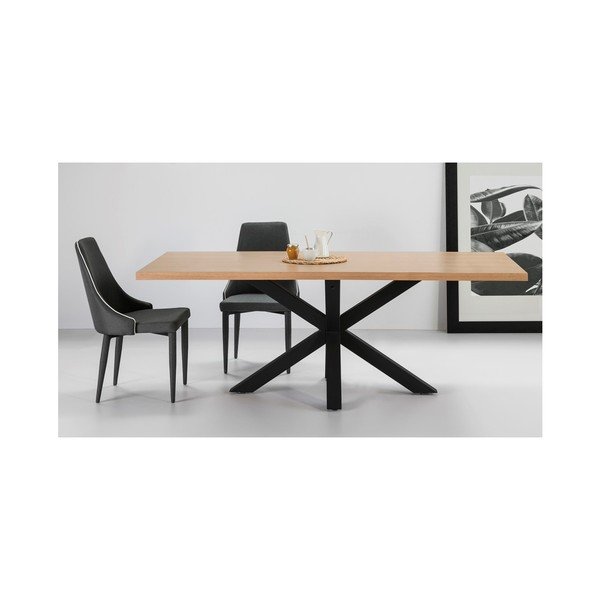 Tavolo da pranzo in rovere Ainoa, 200 x 100 cm - Marckeric-image-1