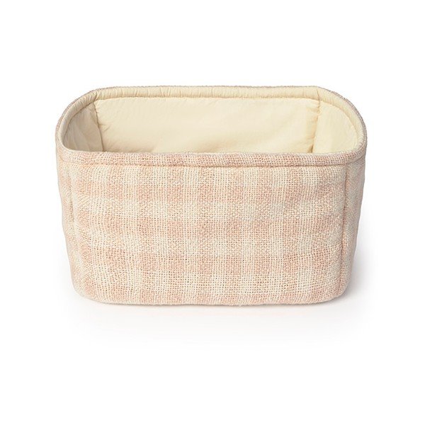 Cesta per giochi da bambino rosa chiaro in tessuto 30x20x20 cm Swan Rose – Lorena Canals