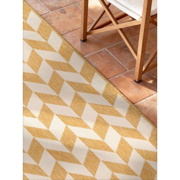 Passatoia da interno ed esterno giallo ocra/color crema 80x200 cm Haringey Terrick – Ted Baker-image-4
