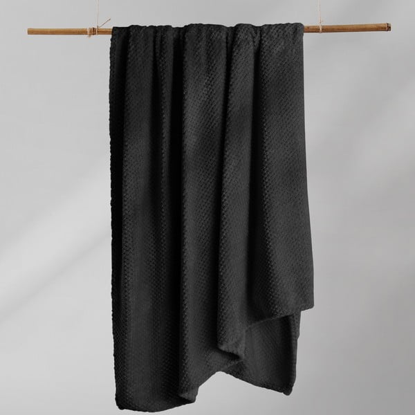 Coperta in microfibra nera, 150 x 200 cm Henry - DecoKing-image-4