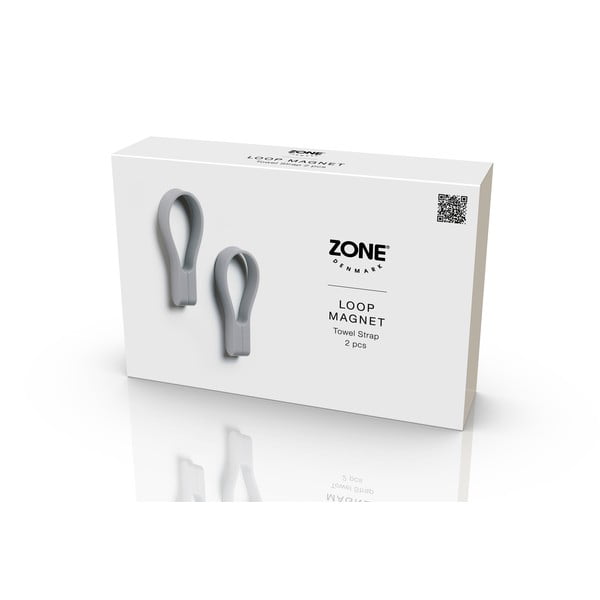 Gancio per asciugamani grigio chiaro in silicone 2 pz Loop – Zone-image-3