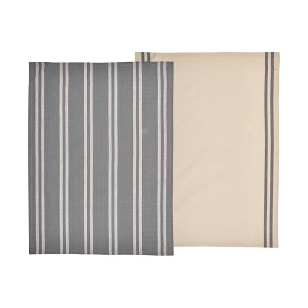 Set di 2 strofinacci in cotone beige-grigio , 50 x 70 cm Soft Tools - Södahl