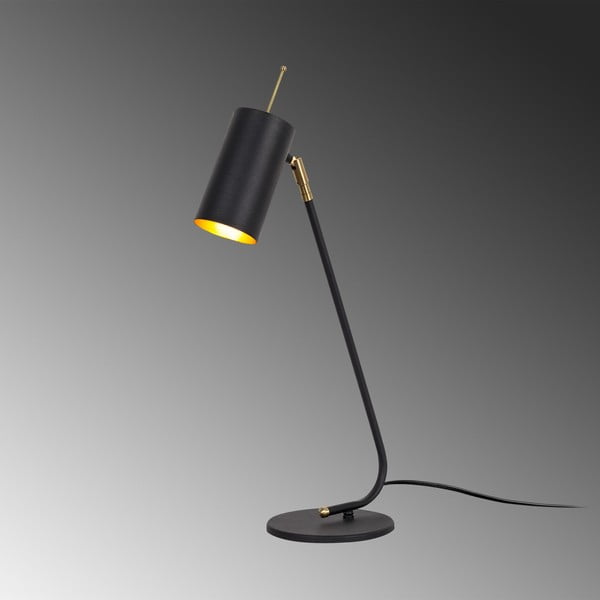 Lampada da tavolo nera/dorata con paralume in metallo (altezza totale 55 cm) Sivani – Opviq lights-image-4