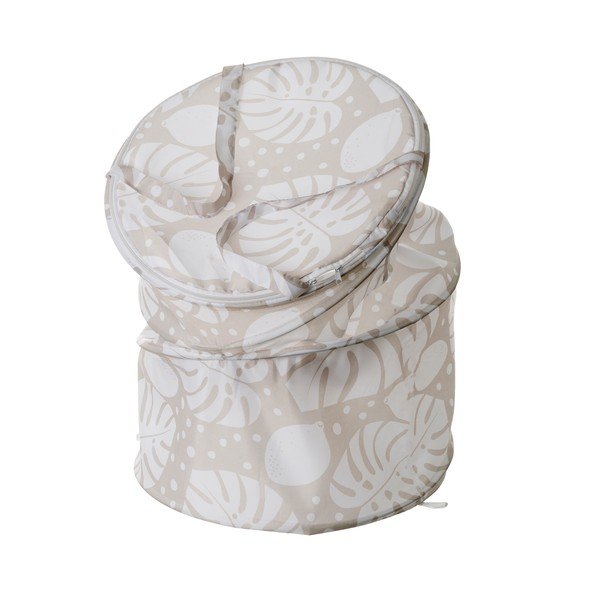 Cesto portabiancheria beige Unimasa Libia, Ø 40 cm - Casa Selección-image-2