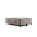 Letto boxspring marrone chiaro con contenitore 200x200 cm Araya - Maison de Rêve
