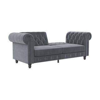 Divano in velluto grigio scuro 236 cm Felix - Støraa