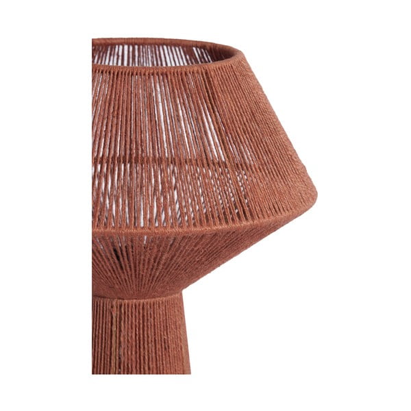 Lampada da tavolo rossa con paralume in juta (altezza 47 cm) Fugia - Light & Living-image-2