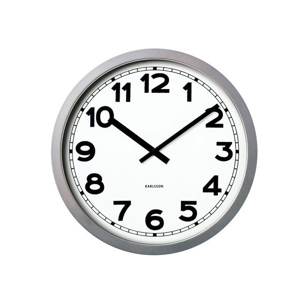 Bílé hodiny Present Time Giant Numbers