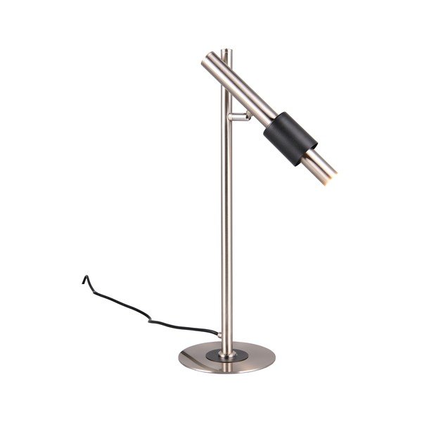 Lampada da tavolo LED nera e argentata (altezza totale 50 cm) Ikaris – Trio Select-image-3