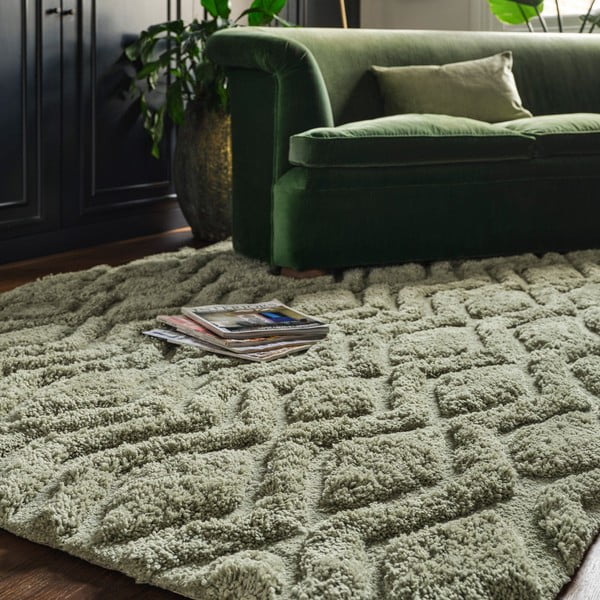 Tappeto verde 170x120 cm Harrison - Asiatic Carpets-image-1