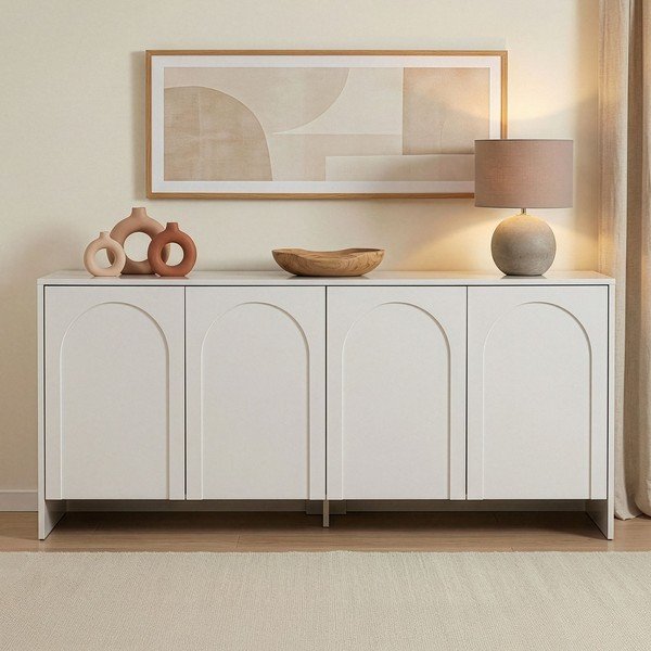 Credenza bianca 180x80x45 cm Arlen  – Kalune Design-image-1