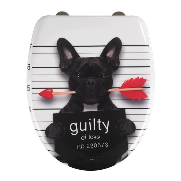 Sedile per WC con chiusura automatica 37,5 x 41,5 cm Guilty Dog - Wenko