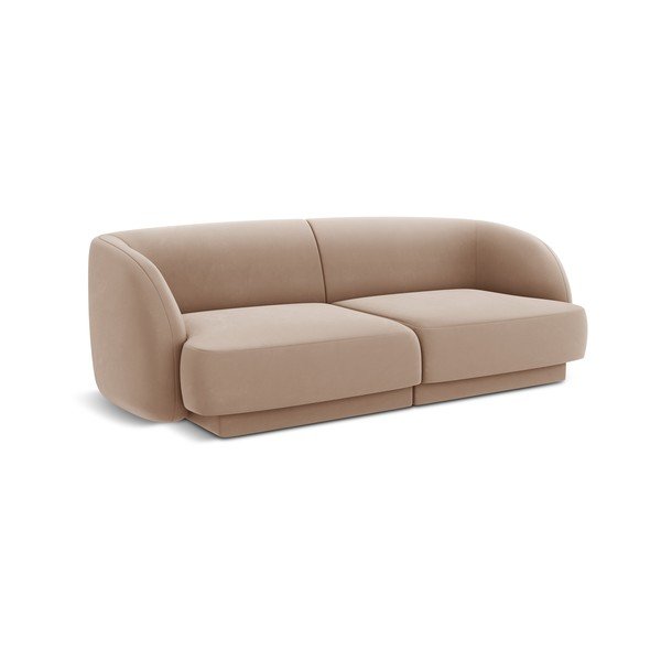 Divano in velluto beige 184 cm Miley - Micadoni Home-image-2