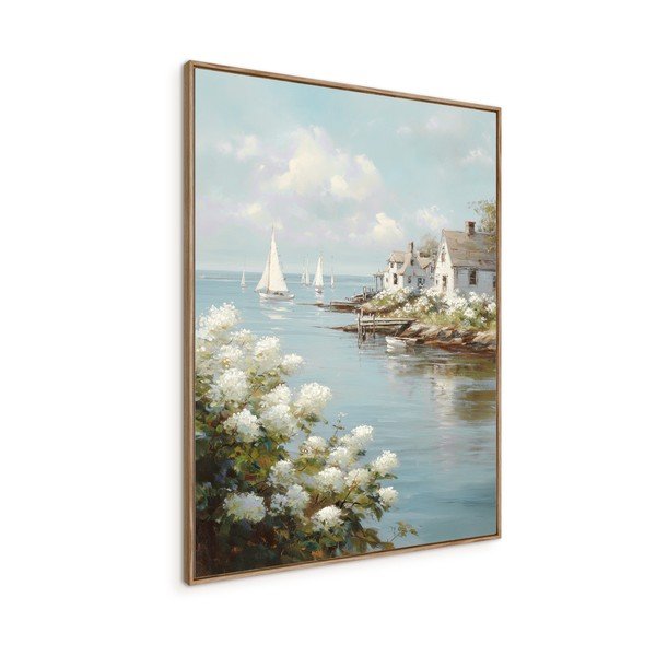 Dipinto stampato con cornice inclusa 60x80 cm Quiet Bay – Styler-image-4