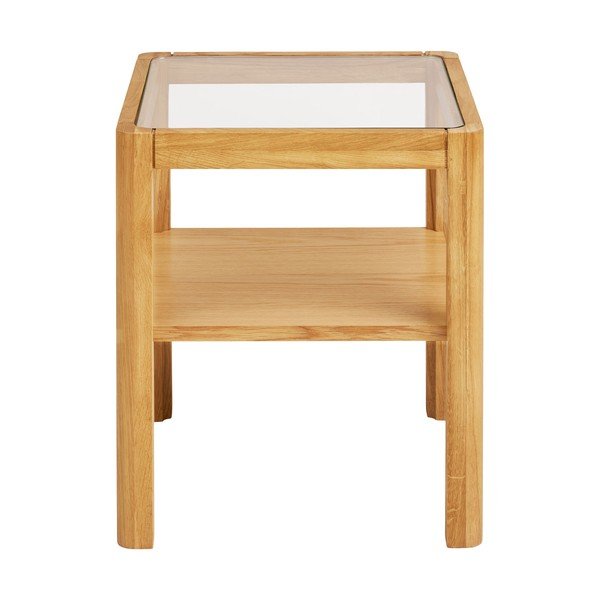 Tavolino con piano in vetro 40x40 cm Lourmarin – House Nordic-image-2