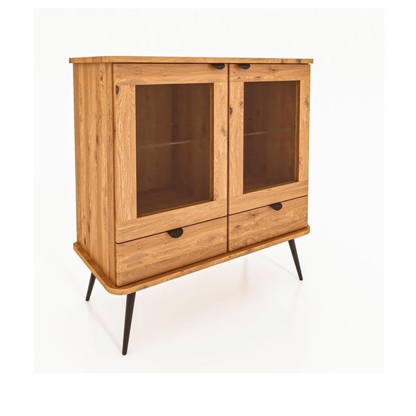 Vetrina in legno di quercia di colore naturale 97x102 cm Kula - The Beds-image-3