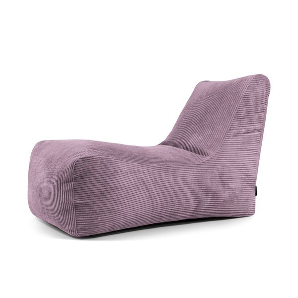 Puof a sacco viola con rivestimento in velluto a coste Lounge – SLOWDOWN