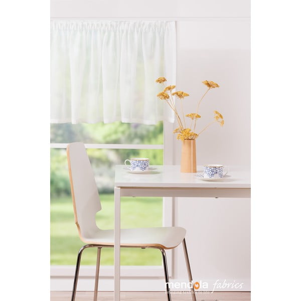 Tenda sottile bianca in voile 150x50 cm Avenue – Mendola Fabrics-image-1