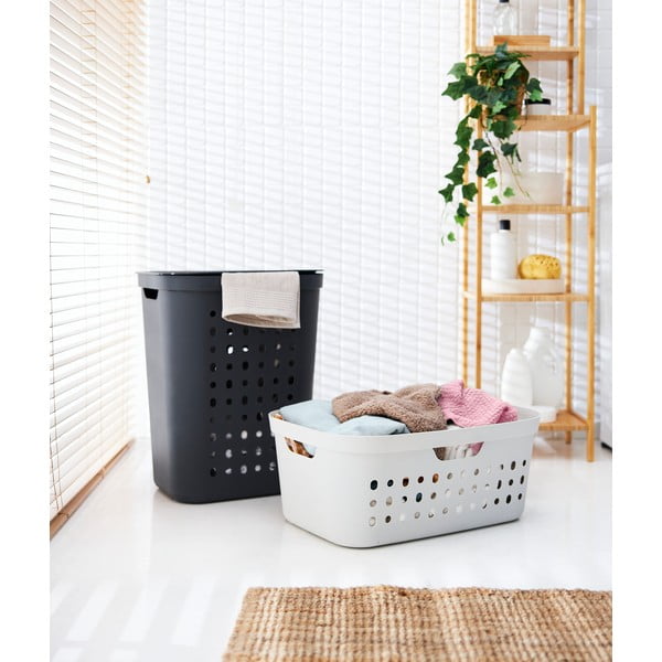 Cesto portabiancheria in plastica da 55 l Jona - Rotho-image-4
