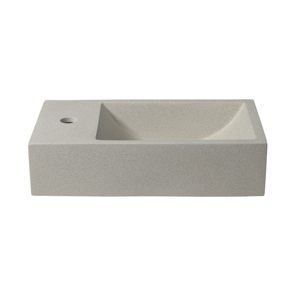 Lavabo in grigio chiaro in calcestruzzo 40x22 cm Crest – Sapho-image-2