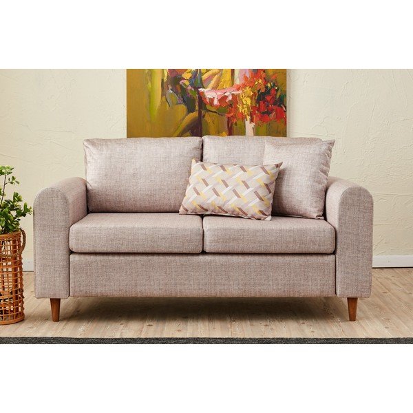 Divano beige 154 cm Salem - Artie-image-1