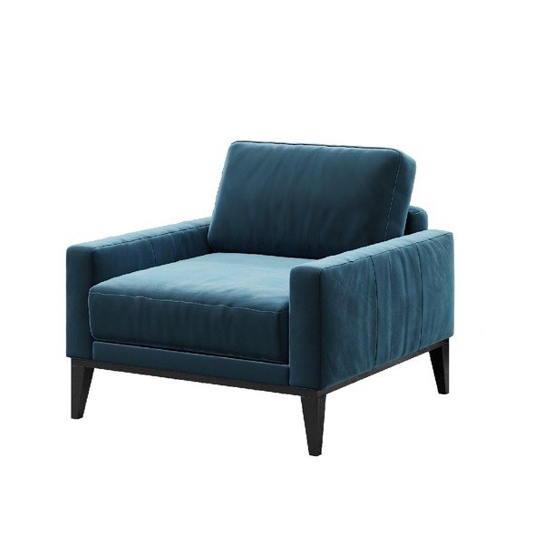 Poltrona in velluto blu Musso - MESONICA-image-2