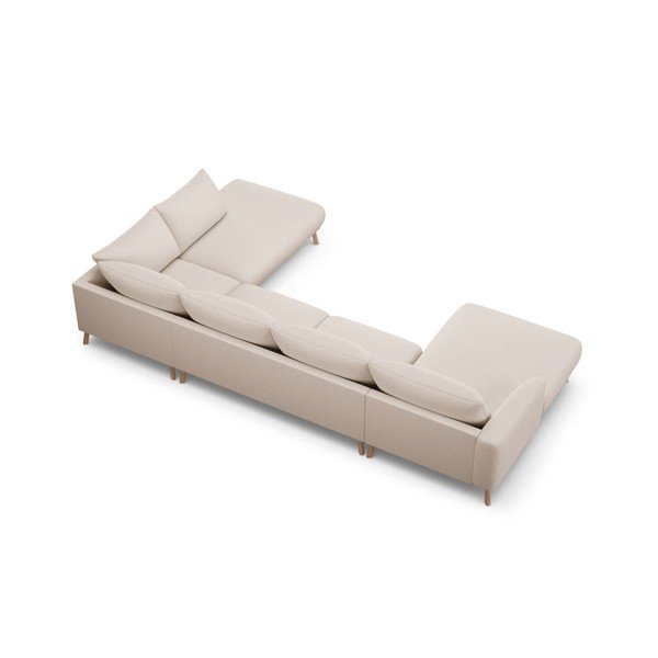 Divano angolare beige (a U) Naomi – Micadoni -image-2