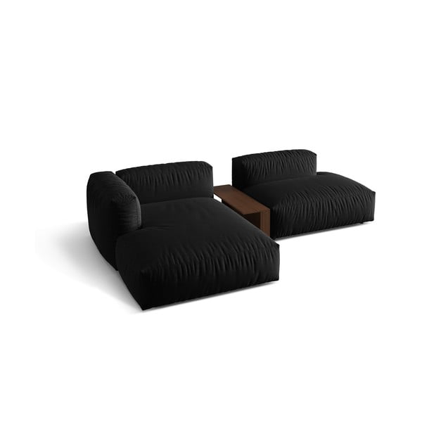 Divano angolare modulare nero (angolo sinistro) Martina - Micadoni Home-image-3