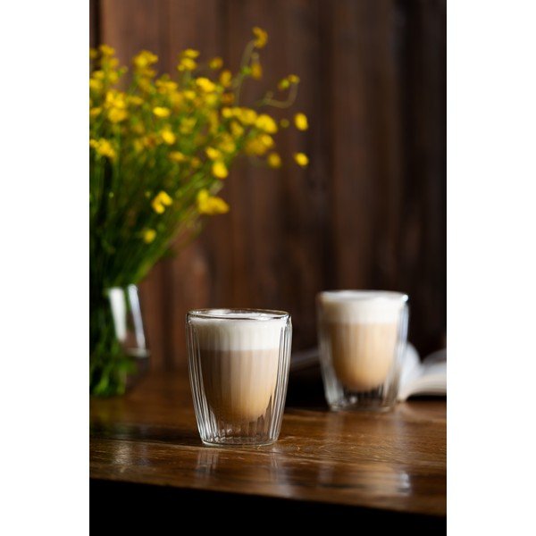 Tazze in set per cappuccino in vetro 2 pz 250 ml Livio Duo – Vialli Design-image-4