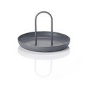Vassoio da portata in metallo grigio scuro, ø 20 cm Singles - Zone