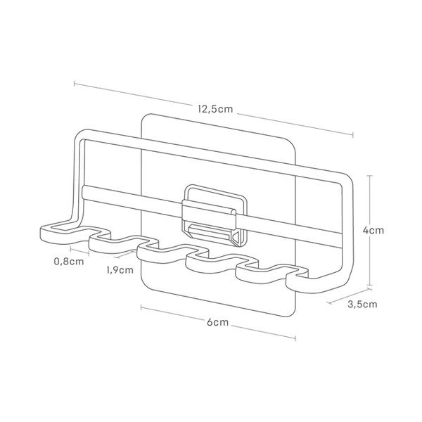 Portaspazzolini in metallo nero autoportante Film Hook - YAMAZAKI-image-4