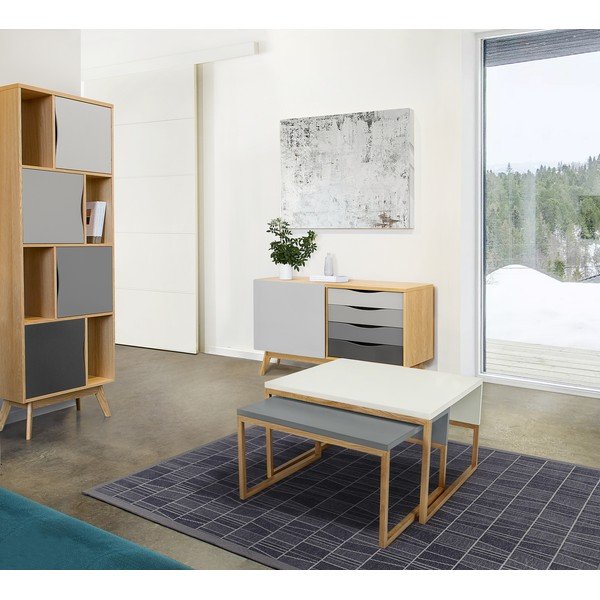 Tavolino grigio Cubis - Woodman-image-1