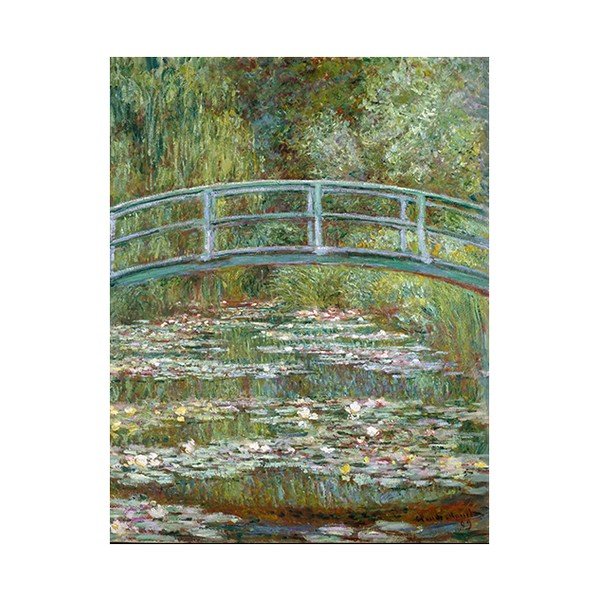 Obraz Claude Monet - Bridge Over a Pond of Water Lilies, 90x70 cm