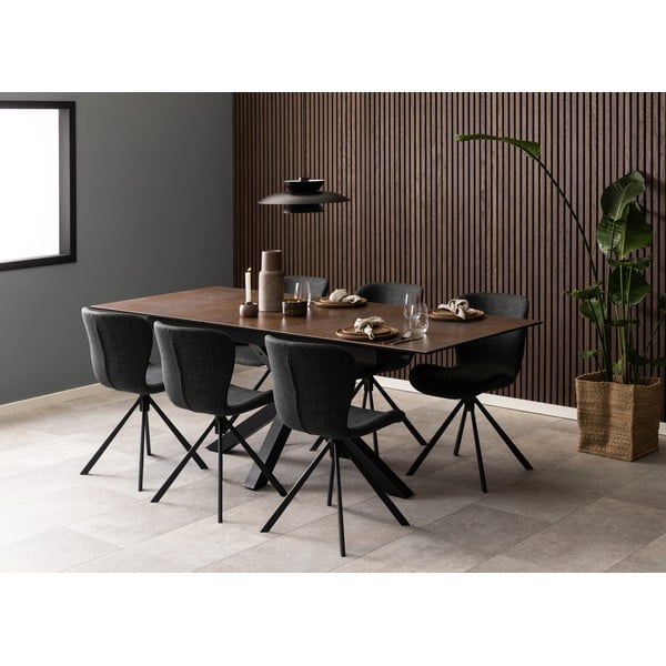 Sedie da pranzo grigio scuro in set di 2 Batilda - Actona-image-3