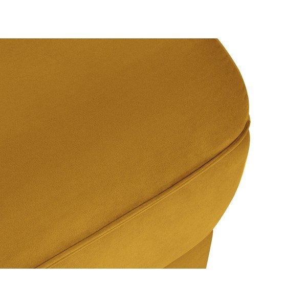 Sgabello in velluto giallo Lando - Micadoni Home-image-4