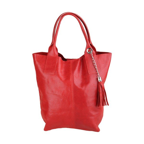Borsa a mano in pelle rossa Moe - Chicca Borse