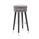 Sedia da bar grigia in imbottito (altezza della seduta 74 cm) Paris – Mauro Ferretti