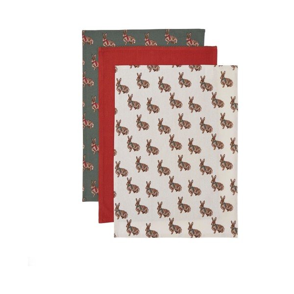 Set di strofinacci 3 pz 45x65 cm Heritage Hare – Cooksmart ®-image-1