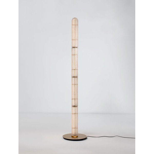 Lampada da terra LED color ottone in metallo con paralume in vetro (altezza totale 165,5 cm) Gloree – Nova Luce-image-4